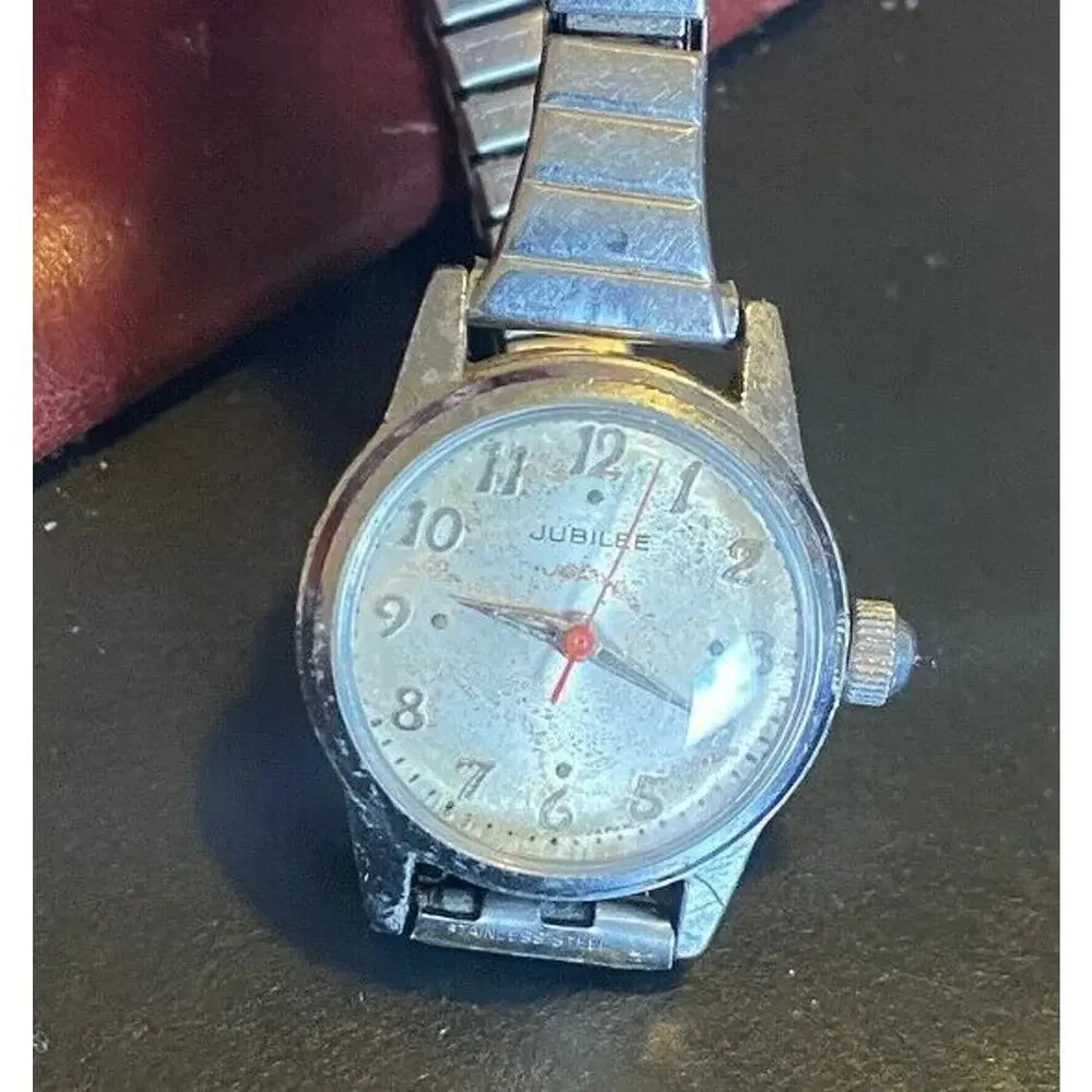 VTG 22mm Women's Jubilee Watch, Hand Wound, 17 Jewels, Parts/Repair